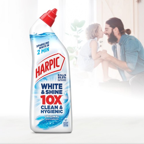 Harpic White & Shine Bleach Original Toilet Cleaner Gel 