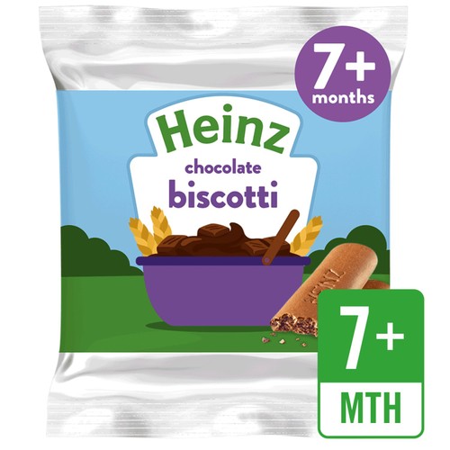 Heinz So Yummy Chocolate Biscotti Baby Food Snacks 7+ Months