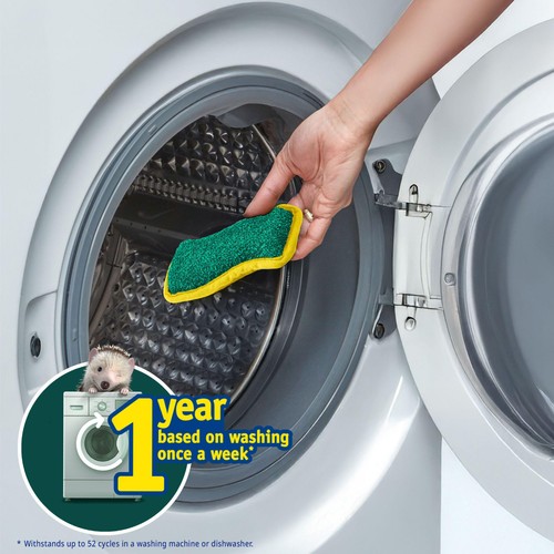 Spontex Flex & Wash Non-Scratch Microfibre Sponge Scourers