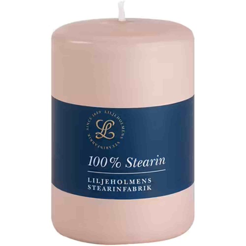 Liljeholmens Pressed Pillar Stearin Candle Dusty Pink 68x100mm
