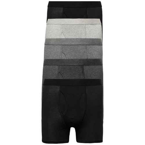 M&S Mens Cotton Stretch Cool & Fresh Marl Trunks, S, Black