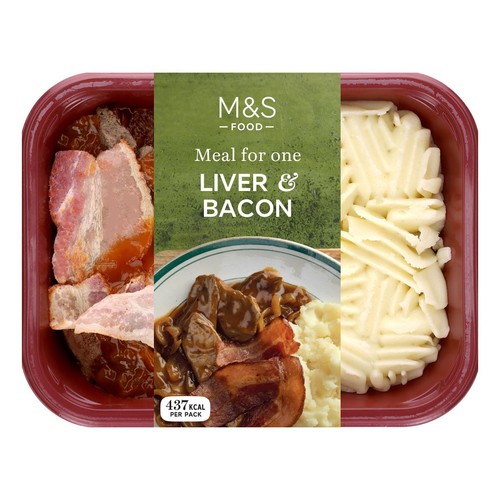 M&S Liver & Bacon with Mash & Gravy