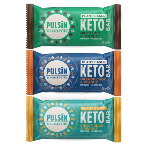 Pulsin Orange Choc & Peanut Vegan Keto Bar 