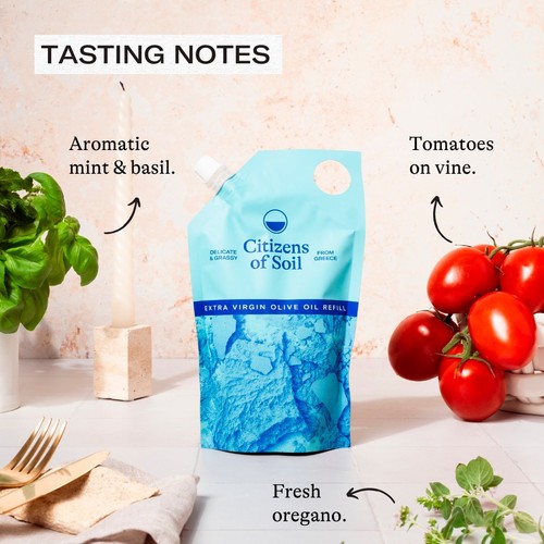 Citizens of Soil Organic Greek Extra Virgin Olive Oil Refill 