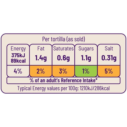 Ocado Mini White Tortilla Wraps