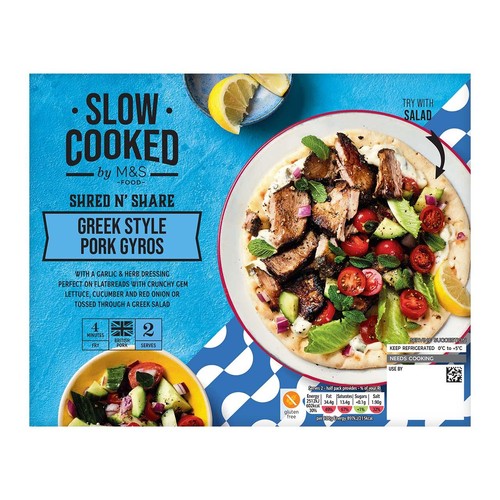 M&S Shred & Share Slow Cooked Greek Style Pork Shoulder Gyros