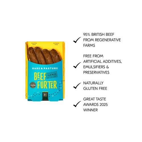 Rare & Pasture Beef Frankfurter Hot Dog
