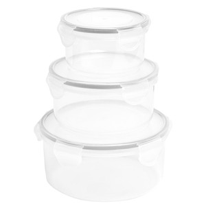 M&S Round Clip Storage Containers, Grey