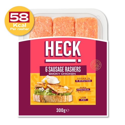 HECK! Low Fat Smoky Chicken Gluten Free Sausage Rashers
