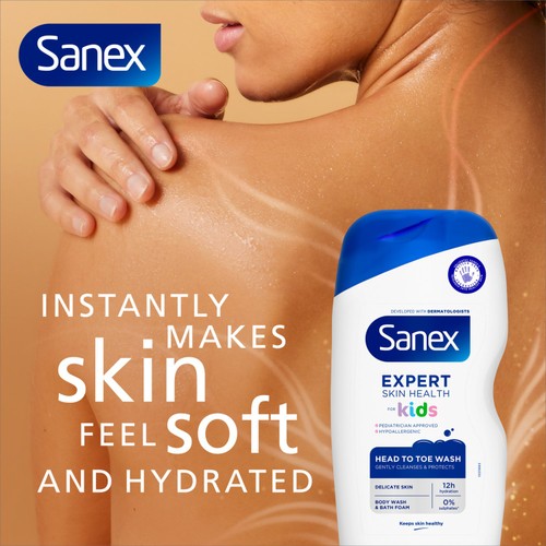 Sanex Expert Skin Health Kids Bubble Bath Body Wash Shower Gel