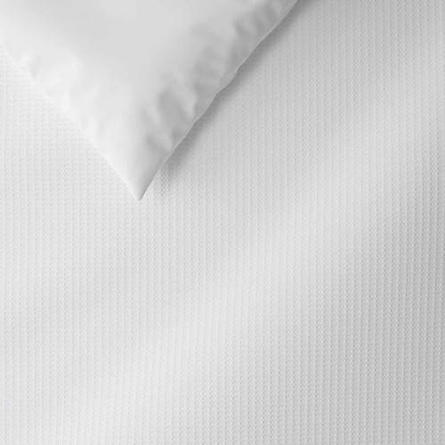 M&S Pure Cotton Waffle Bedding Set, Double (4 ft 6), White