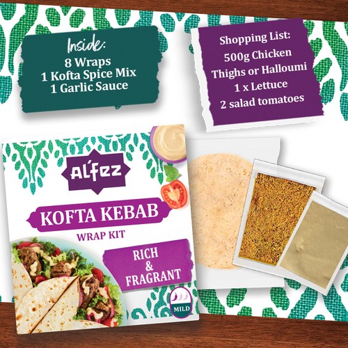 Al'Fez Kofta Kebab Wrap Kit