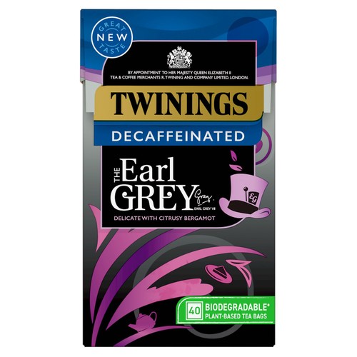 Twinings Decaffeinated Earl Grey Tea 40 Tea Bags