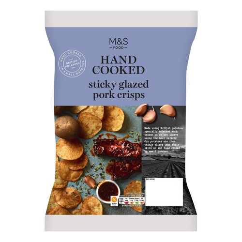 M&S Hand Cooked Glazed Pork Flavour Crisps