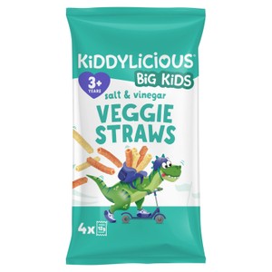 Kiddylicious Salt & Vinegar Flavour Veggie Straws Kids Snack Multipack