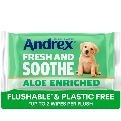 Andrex Fresh and Soothe Flushable Hygiene Wipes