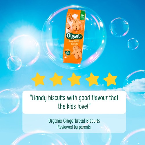 Organix Gingerbread Men Biscuits Toddler Snacks 12 months+
