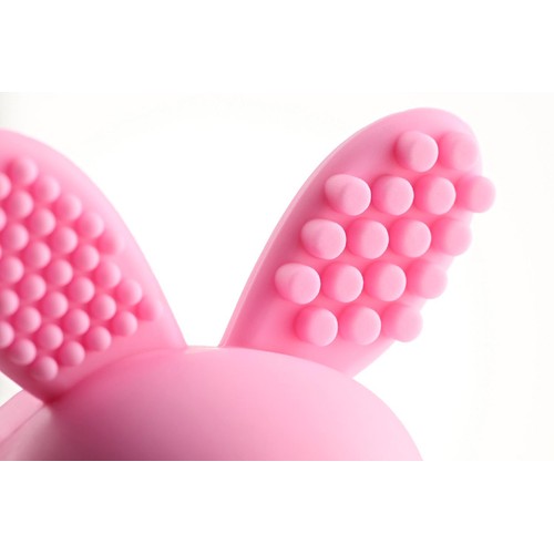 Bobbie Bunny Baby Teether Toy Rose Pink