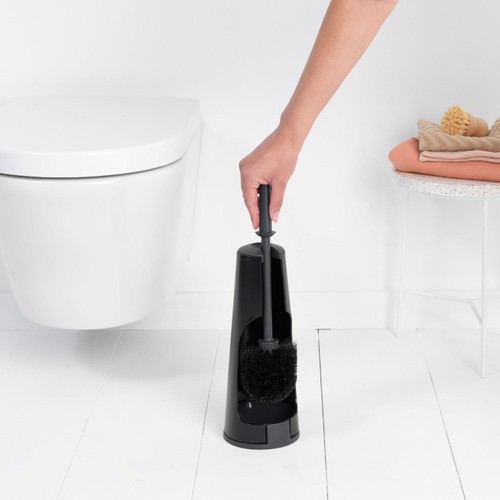Brabantia ReNew Toilet Brush & Holder, Matte Black