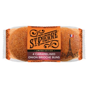 St Pierre Sliced Seeded Brioche Burger Buns