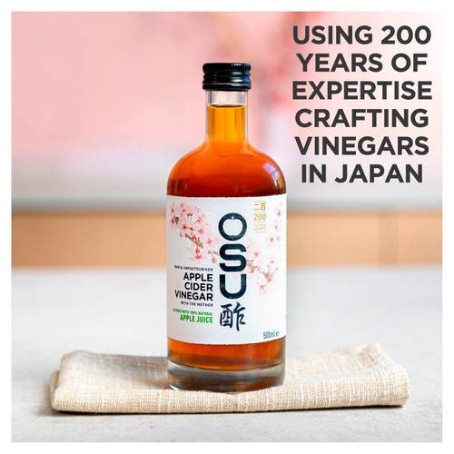 OSU Raw Apple Cider Vinegar with The Mother, Apple Juice Blend