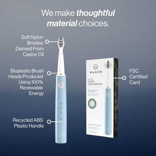 Waken Rechargeable Sonic Toothbrush - Mint Blue