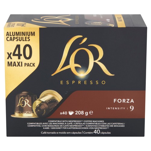 L'OR Espresso Forza Coffee Pods Intensity 9