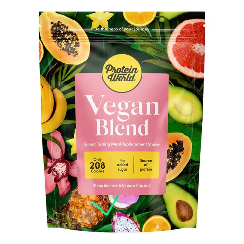 Protein World Vegan Slender Strawberries & Cream Blend