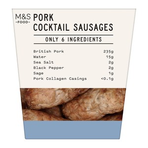 M&S Only 6 Ingredients Cocktail Sausages
