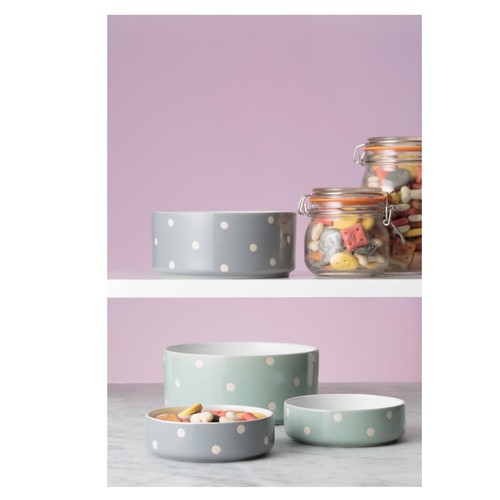 Mason Cash Polka Dot Sage 18cm Pet Bowl