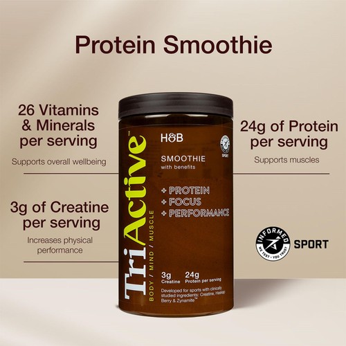 TriActive Sport Protein Smoothie Blend "with Benefits" Blueberry & Apple