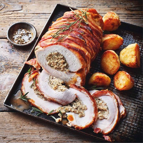 M&S British Stuffed Oakham Turkey Breast Bone Joint Boneless Frozen 