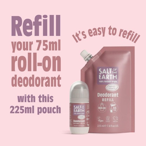 Salt of the Earth Natural Deodorant Rollon Refill Lavender & Vanilla