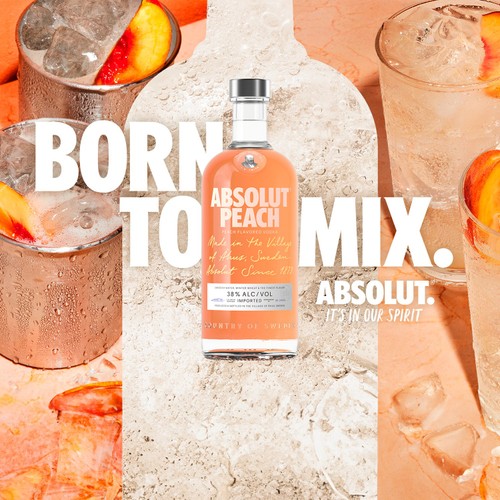 Absolut Peach Flavoured Swedish Vodka