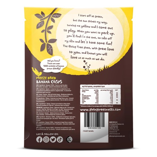 Giving Tree Freeze Dried Banana Crisps