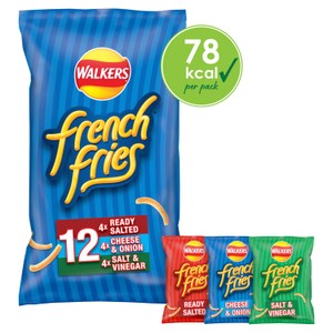 Walkers French Fries Flavour Crispy Potato Snacks 12 x 18g