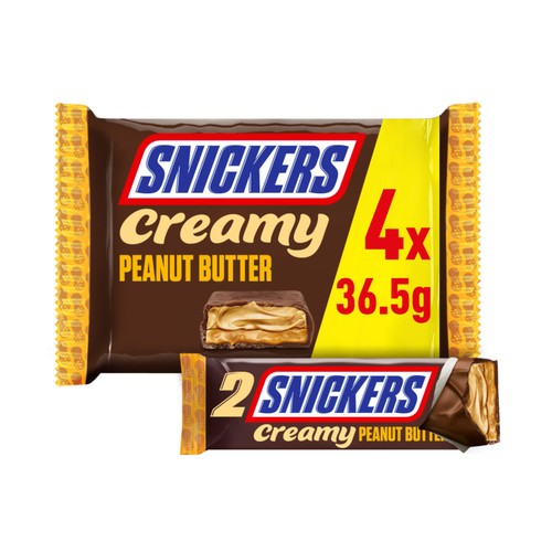 Snickers Creamy Peanut Butter & Milk Chocolate Snack Bars Multipack