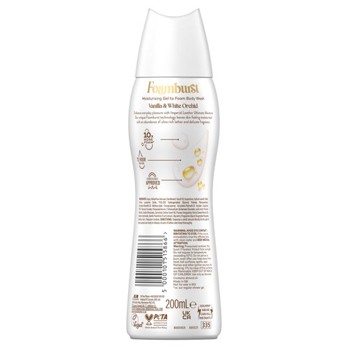 Imperial Leather Ultimate Moisture Vanilla & White Orchid Foamburst