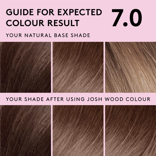 Josh Wood Colour Permanent Hair Colour Kit Shade 7.0 (Lightest Brown)