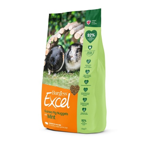 Burgess Excel Guinea Pig Food Nuggets with Mint