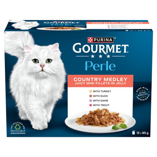Gourmet Perle Country Medley in Jelly Wet Cat Food