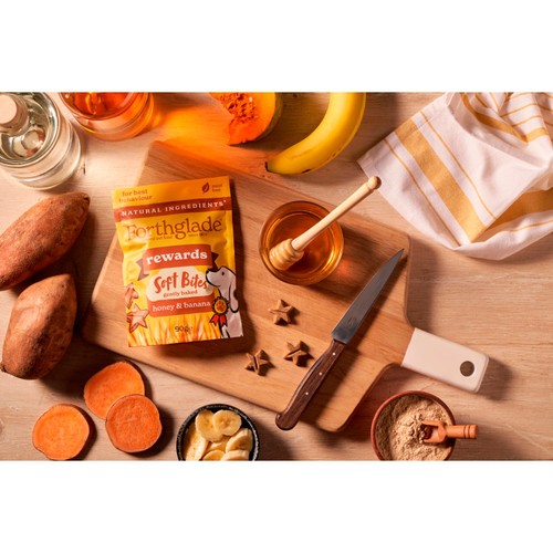Forthglade Rewards Banana & Honey Natural Grain-Free Soft Bite Treats
