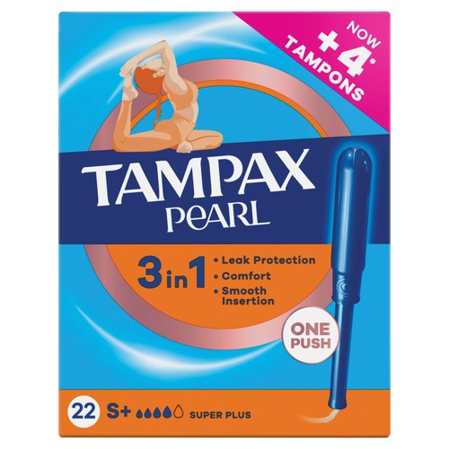 Tampax Pearl Tampons Super Plus 22 Count