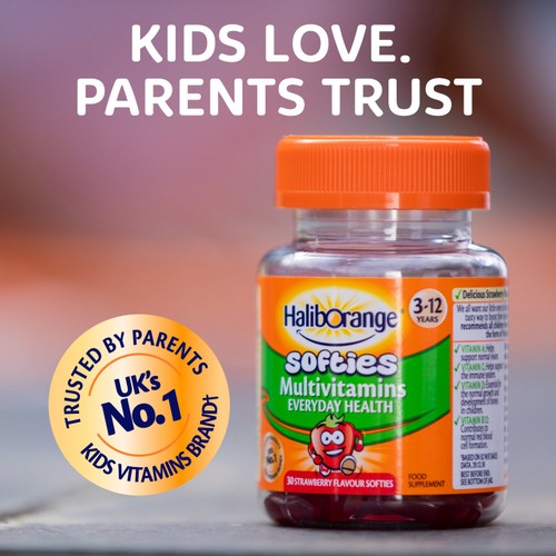 Haliborange Kid's Softies Multivitamins Strawberry Gummies 3-12yrs
