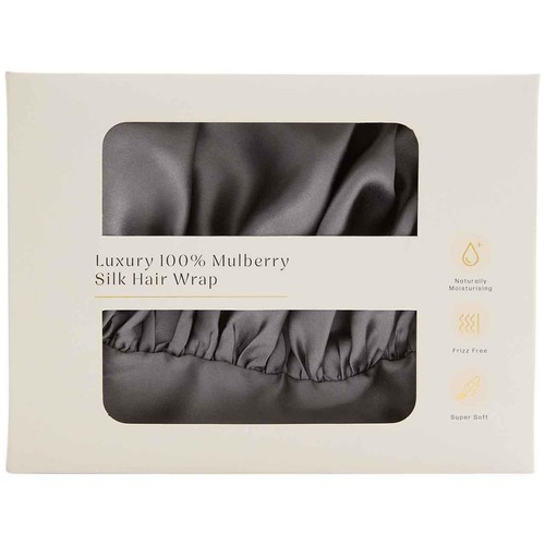 M&S Pure Silk Hair Bonnet, Charcoal