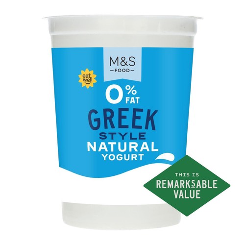 M&S 0% Fat Greek Style Natural Yogurt