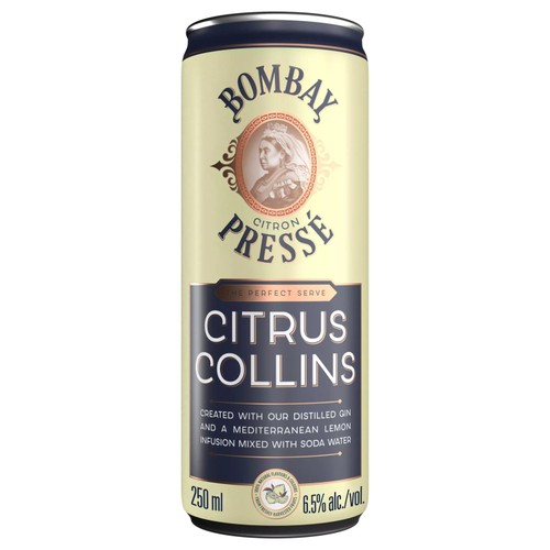 Bombay Citron Presse Citrus Collins Lemon Premix Gin Cocktail