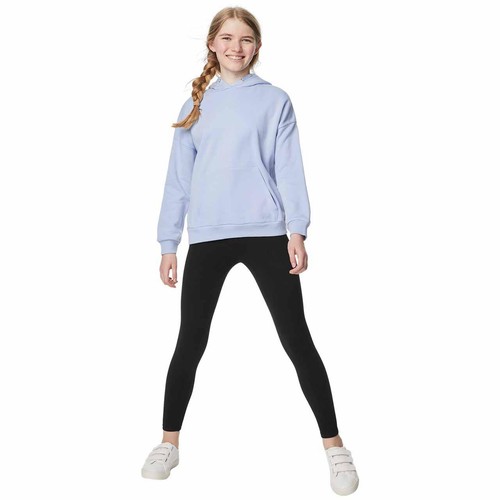 M&S Girls Cotton Rich Leggings, 11-12 Years, Black