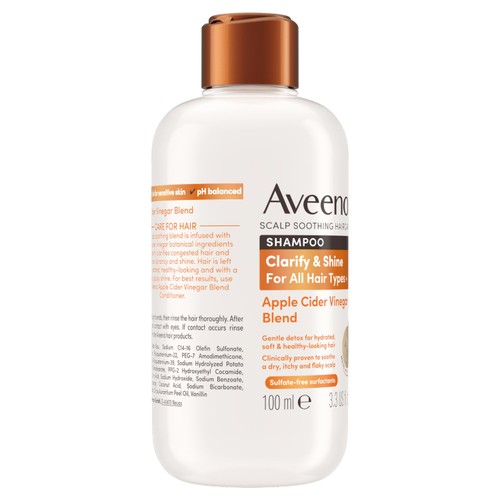 Aveeno Clarify & Shine Apple Cider Vinegar Shampoo for All Hair Types