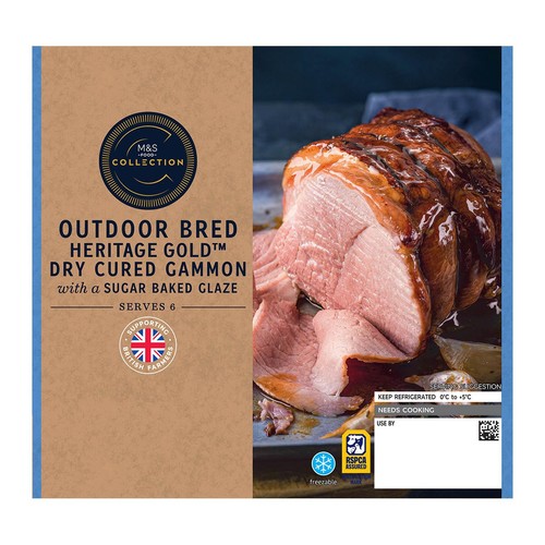 M&S Collection Heritage Gold Dry Cured Sugar Baked Glaze Gammon